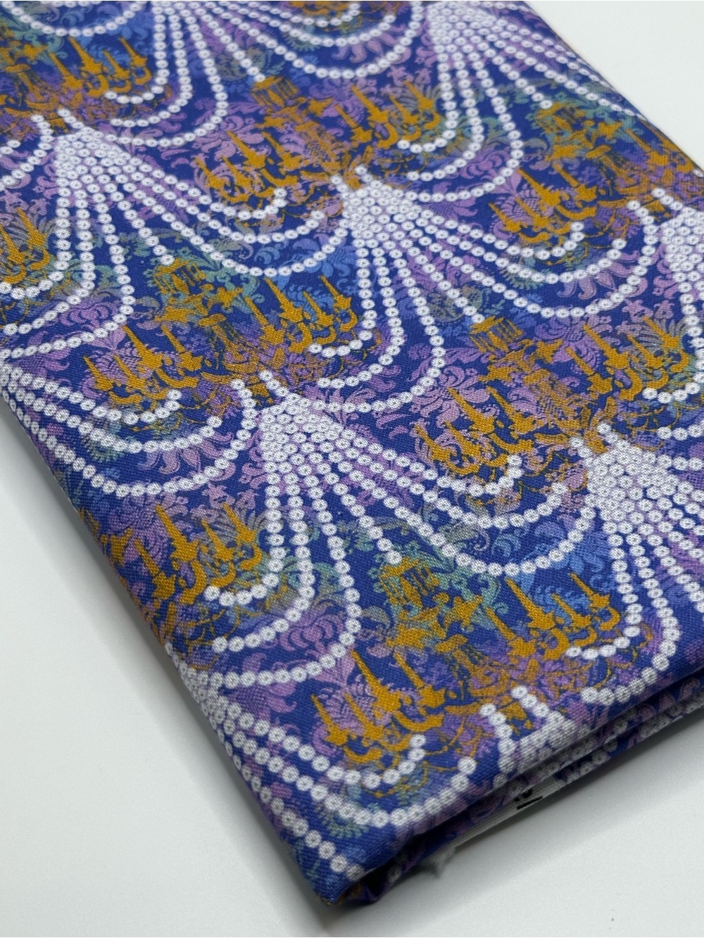Purple Chandelier Motif Fabric by Fabrique Innovations